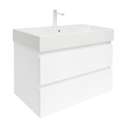 Kúpeľňová skrinka s umývadlom SAT B-Way 79x50x45 cm biela lesk BWAY280WU2BBI (BWAY280WU2BBI)