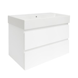 Kúpeľňová skrinka s umývadlom SAT B-Way 79x50x45 cm biela lesk BWAY280WU2BI (BWAY280WU2BI)