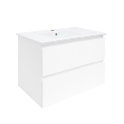 Kúpeľňová skrinka s umývadlom SAT B-Way 79x50x45 cm biela lesk BWAY280WU4BI (BWAY280WU4BI)