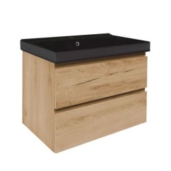 Kúpeľňová skrinka s umývadlom SAT B-Way 79x50x45 cm dub mat BWAY280OAKU1B (BWAY280OAKU1B)