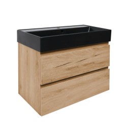 Kúpeľňová skrinka s umývadlom SAT B-Way 79x50x45 cm dub mat BWAY80OAKU4B (BWAY80OAKU4B)