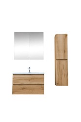 Kúpeľňová skrinka s umývadlom SAT B-Way 79x50x45 cm dub mat KSETBWAY22 (KSETBWAY22)