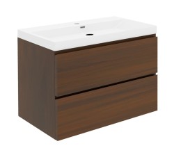 Kúpeľňová skrinka s umývadlom SAT B-Way 79x50x45 cm orech mat BWAY280NUTU4 (BWAY280NUTU4)