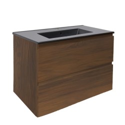 Kúpeľňová skrinka s umývadlom SAT B-Way 79x50x45 cm orech mat BWAY280NUTU4B (BWAY280NUTU4B)