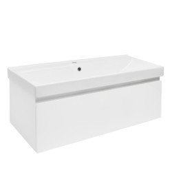 Kúpeľňová skrinka s umývadlom SAT B-WAY 99x30x45 cm biela lesk BWAY100WU1 (BWAY100WU1)