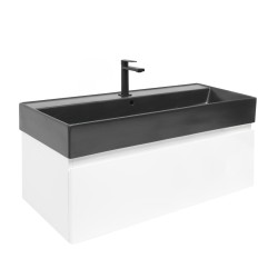 Kúpeľňová skrinka s umývadlom SAT B-WAY 99x30x45 cm biela lesk BWAY100WU2BB (BWAY100WU2BB)