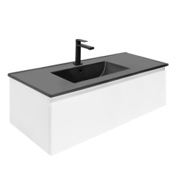 Kúpeľňová skrinka s umývadlom SAT B-WAY 99x30x45 cm biela lesk BWAY100WU4BB (BWAY100WU4BB)