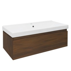 Kúpeľňová skrinka s umývadlom SAT B-Way 99x30x45 cm orech mat BWAY100NUTU1 (BWAY100NUTU1)