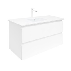 Kúpeľňová skrinka s umývadlom SAT B-Way 99x50x45 cm biela lesk BWAY2100WU4B2 (BWAY2100WU4B2)