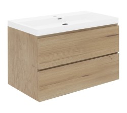 Kúpeľňová skrinka s umývadlom SAT B-Way 99x50x45 cm dub mat BWAY2100OAKU4 (BWAY2100OAKU4)