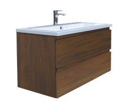 Kúpeľňová skrinka s umývadlom SAT B-Way 99x50x45 cm orech mat BWAY2100NUTU (BWAY2100NUTU)