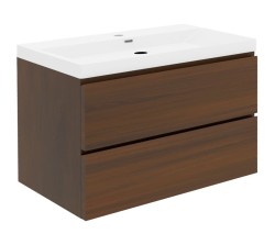 Kúpeľňová skrinka s umývadlom SAT B-Way 99x50x45 cm orech mat BWAY2100NUTU4 (BWAY2100NUTU4)