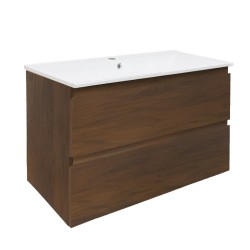 Kúpeľňová skrinka s umývadlom SAT B-Way 99x50x45 cm orech mat BWAY2100NUTU4BI (BWAY2100NUTU4BI)