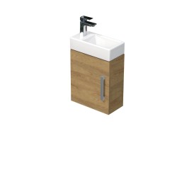 Kúpeľňová skrinka s umývadlom SAT Cube Way 1 40x47,5x20 cm dub Hickory mat CUBE320401DDH (CUBE320401DDH)