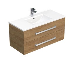 Kúpeľňová skrinka s umývadlom SAT Cube Way 100x53x46 cm dub Hickory CUBE461002DHMOD (CUBE461002DHMOD)