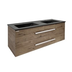 Kúpeľňová skrinka s umývadlom SAT Cube Way 120x53x46 cm dub wellington mat CUBE461202DWMODC (CUBE461202DWMODC)