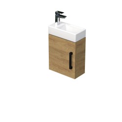 Kúpeľňová skrinka s umývadlom SAT Cube Way 40x47,5x20 cm dub Hickory mat CUBE320401DCDH (CUBE320401DCDH)