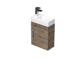 Kúpeľňová skrinka s umývadlom SAT Cube Way 40x47, 5x20 cm dub Wellington mat CUBE320401DDW (CUBE320401DDW)