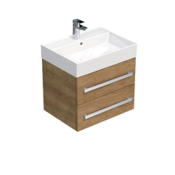 Kúpeľňová skrinka s umývadlom SAT Cube Way 60x47, 5x46 cm dub Hickory CUBE46602DHSAT (CUBE46602DHSAT)