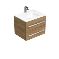 Kúpeľňová skrinka s umývadlom SAT Cube Way 60x53x46 cm dub Hickory CUBE46602DHMOD (CUBE46602DHMOD)