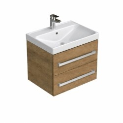 Kúpeľňová skrinka s umývadlom SAT Cube Way 60x53x46 cm dub hickory mat CUBE46602DHBRE (CUBE46602DHBRE)