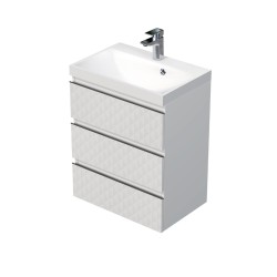 Kúpeľňová skrinka s umývadlom SAT Cube Way 60x71x40 cm biela mat CUBE3D603ZB (CUBE3D603ZB)