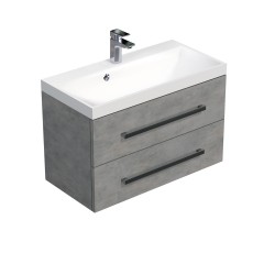 Kúpeľňová skrinka s umývadlom SAT Cube Way 80x53x40 cm betón CUBE280ZBE (CUBE280ZBE)
