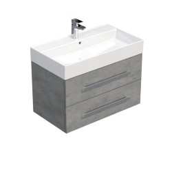 Kúpeľňová skrinka s umývadlom SAT Cube Way 80x53x46 cm betón mat CUBE46802BESAT (CUBE46802BESAT)