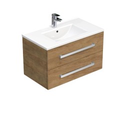 Kúpeľňová skrinka s umývadlom SAT Cube Way 80x53x46 cm dub Hickory CUBE46802DHMOD (CUBE46802DHMOD)
