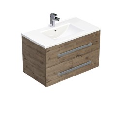 Kúpeľňová skrinka s umývadlom SAT Cube Way 80x53x46 cm dub Wellington mat CUBE46802DWMOD (CUBE46802DWMOD)