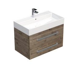 Kúpeľňová skrinka s umývadlom SAT Cube Way 80x53x46 cm dub Wellington mat CUBE46802DWSAT (CUBE46802DWSAT)