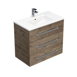 Kúpeľňová skrinka s umývadlom SAT Cube Way 80x76,5x46 cm dub Wellington mat CUBE46803DWMOD (CUBE46803DWMOD)