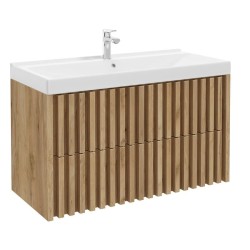 Kúpeľňová skrinka s umývadlom SAT Delano 100x56x46 cm dub mat DELANO100ZDUM (DELANO100ZDUM)