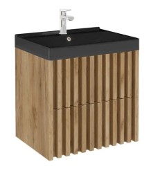 Kúpeľňová skrinka s umývadlom SAT Delano 60x46 cm dub mat DELANO60ZDUMB (DELANO60ZDUMB)