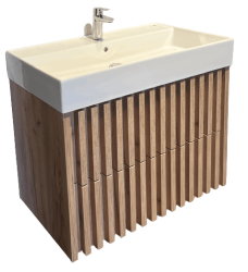 Kúpeľňová skrinka s umývadlom SAT Delano 80x56x46 cm dub mat DELANO80ZDSAT (DELANO80ZDSAT)