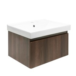 Kúpeľňová skrinka s umývadlom SAT Evolution 58x30x44,8 cm orech mat SATEVO60NAU1 (SATEVO60NAU1)