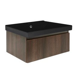 Kúpeľňová skrinka s umývadlom SAT Evolution 78x30x45 cm orech mat SATEVO80NAU1MB (SATEVO80NAU1MB)