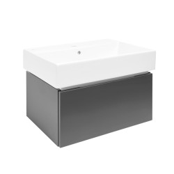 Kúpeľňová skrinka s umývadlom SAT Feel 60x30x46 cm antracit mat SATFEEL60ANTU2 (SATFEEL60ANTU2)