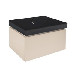 Kúpeľňová skrinka s umývadlom SAT Feel 60x30x46 cm pieskovo béžová mat SATFEEL60BEU1MB (SATFEEL60BEU1MB)