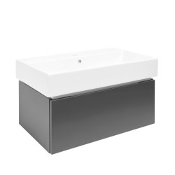 Kúpeľňová skrinka s umývadlom SAT Feel 80x30x46 cm antracit mat SATFEEL80ANTU2 (SATFEEL80ANTU2)