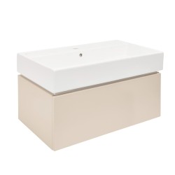 Kúpeľňová skrinka s umývadlom SAT Feel 80x30x46 cm pieskovo béžová mat SATFEEL80BEU2 (SATFEEL80BEU2)