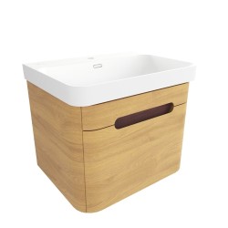 Kúpeľňová skrinka s umývadlom SAT Fusion 57,5x43x45 cm dub medový mat SATFUSION60DMMW (SATFUSION60DMMW)
