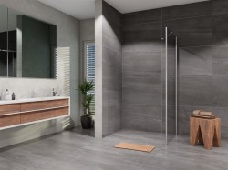 Lansanit Bočná stena Brix SPHY 1000, chróm/číre sklo (LAN05021)