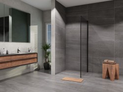 Lansanit Bočná stena Tadao SPD 800, čierny/číre sklo (LAN05006)