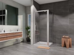 Lansanit - Sprchovací kút obdĺžnik otvárací jednodielny Elisa 900x800, chróm, číre sklo (LAN03037/LAN05017)