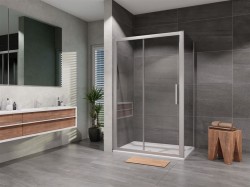 Lansanit - Sprchovací kút obdĺžnik posuvný Elisa 1200x1000, chróm, číre sklo (LAN03044/LAN05013)