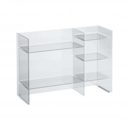 Laufen - Kartell Policový regál, 75x26x53 cm, kryštál transparentná (H3893310840001)