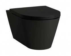 Laufen - Kartell Závesné WC, Rimless, matná čierna (H8203377160001)