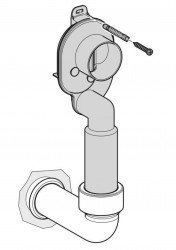 Laufen - Příslušenství Sifón pre urinál, DN40, vodorovný (H8958260000001)