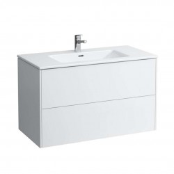 Laufen - Pro S Skrinka s umývadlom, 100x61x50 cm, 2 zásuvky, lesklá biela (H8649622611041)